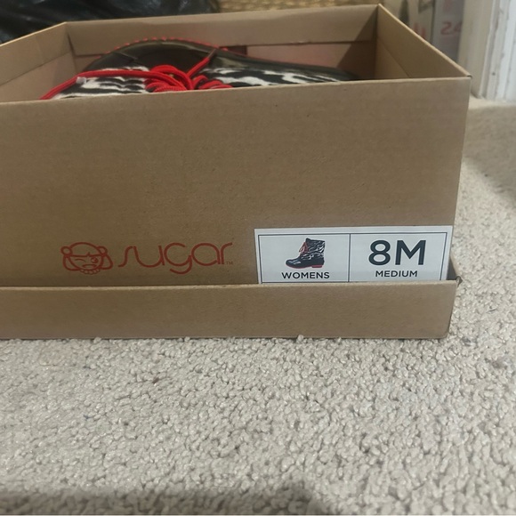 Sugar Black and Red Winter Boots - Picture 3 of 4